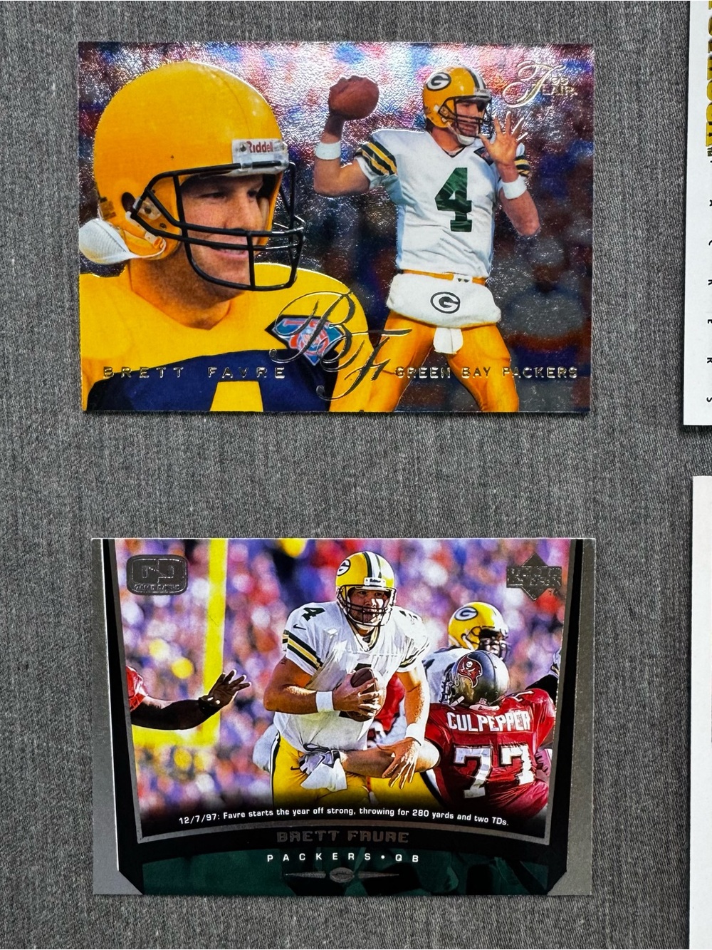 Brett Favre Green Bay Packers Football Card Lot (6 Cards) 1995-1997 Vintage - Picture 3 of 8